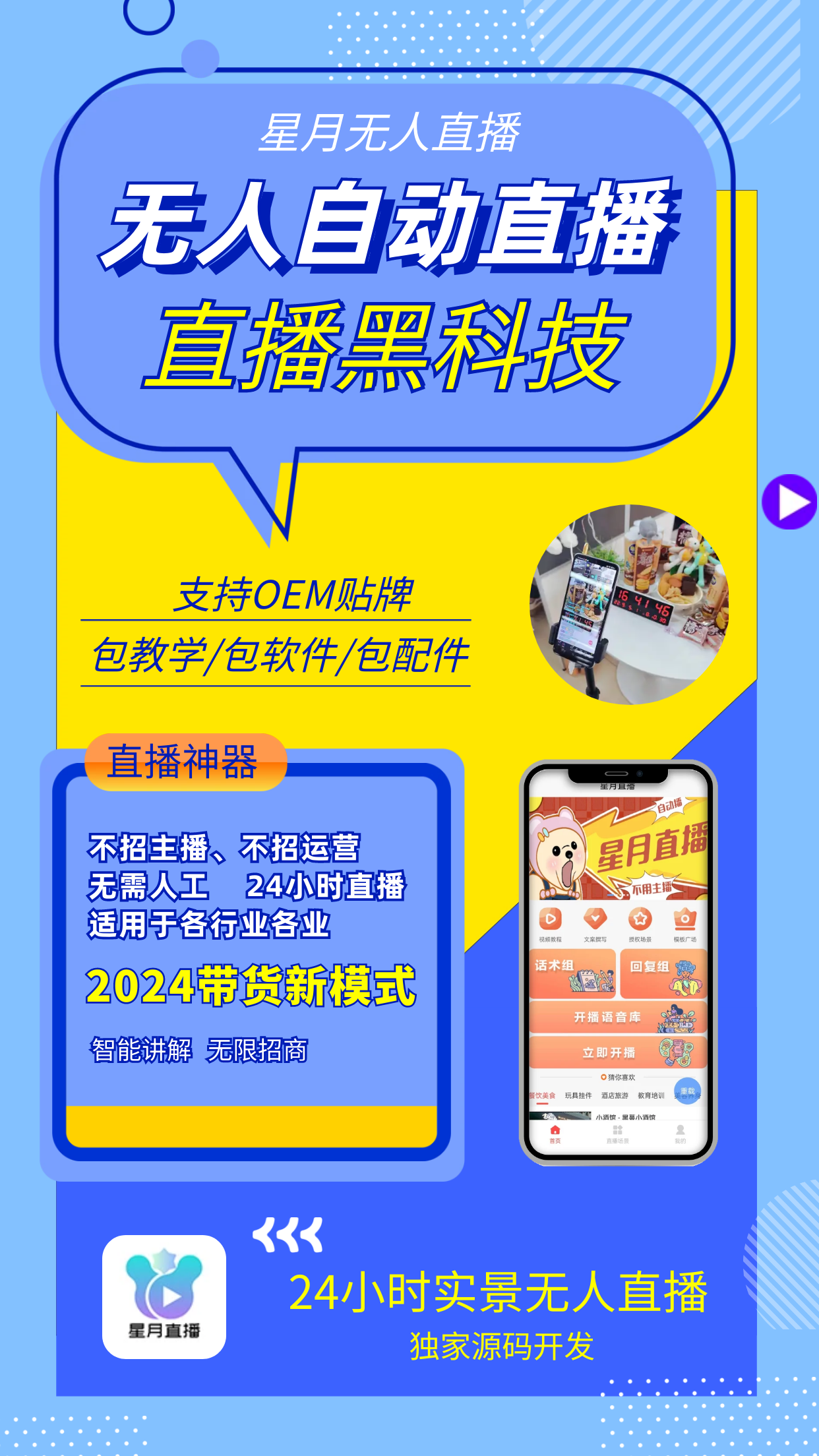 **2024年带货新模式:24小时实景直播,无需人工,掀起各行业销售新革命*