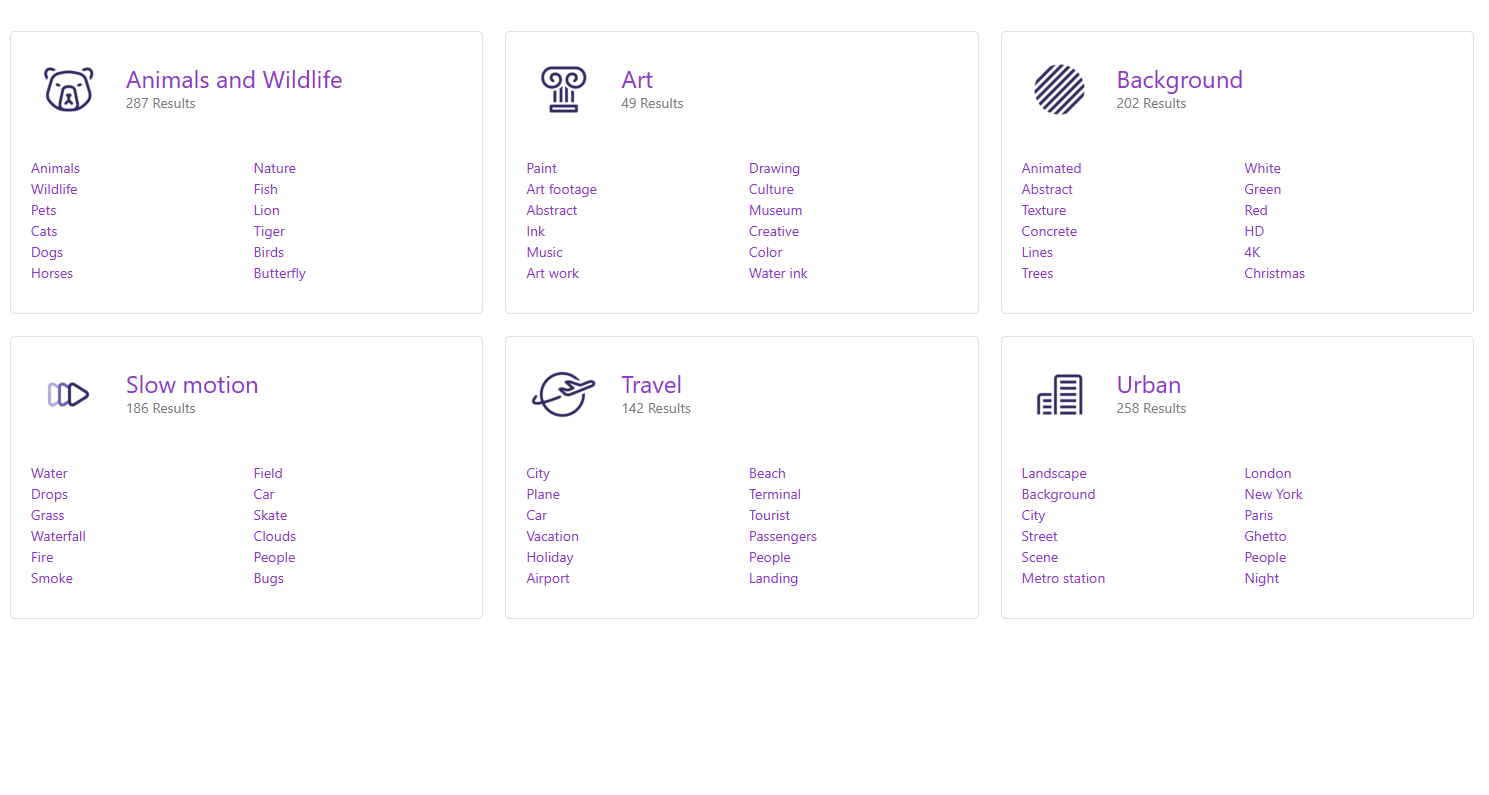 videezy:丰富的视频素材社区pexels视频为创作者提供了大量的免费高清
