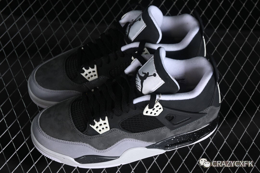 乔丹黑白奥利奥泼墨airjordan4retropearpack恐惧限定篮球鞋