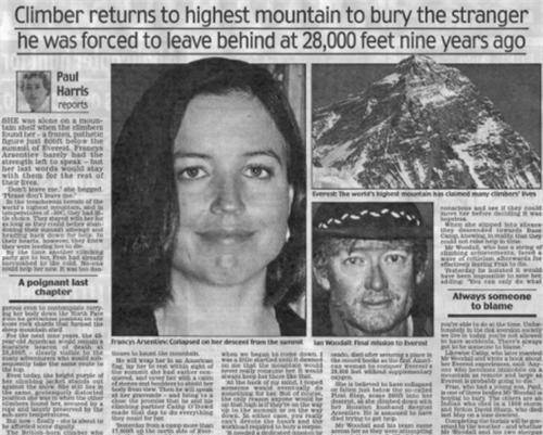 原创珠峰睡美人长眠8000米雪地9年成路标生前哀求不要丢下她