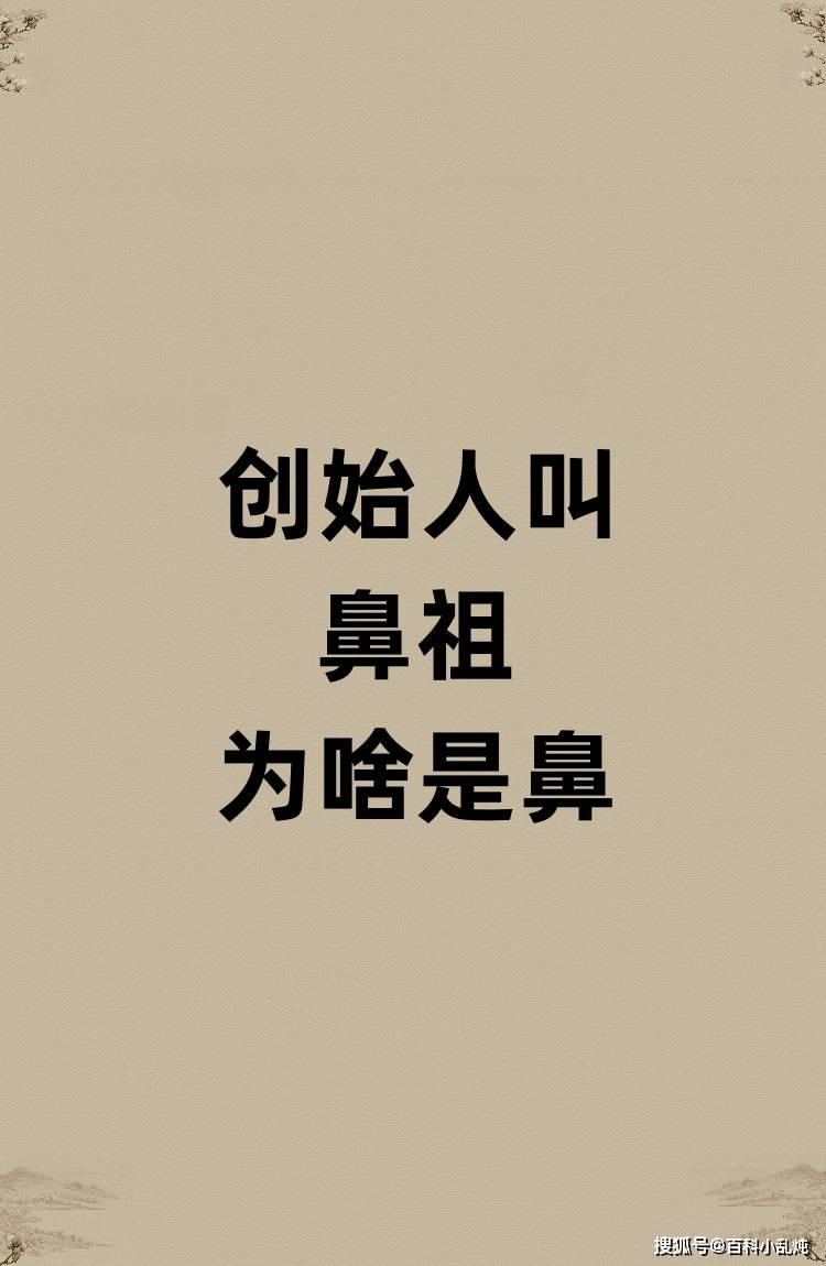 创始人为啥叫鼻祖