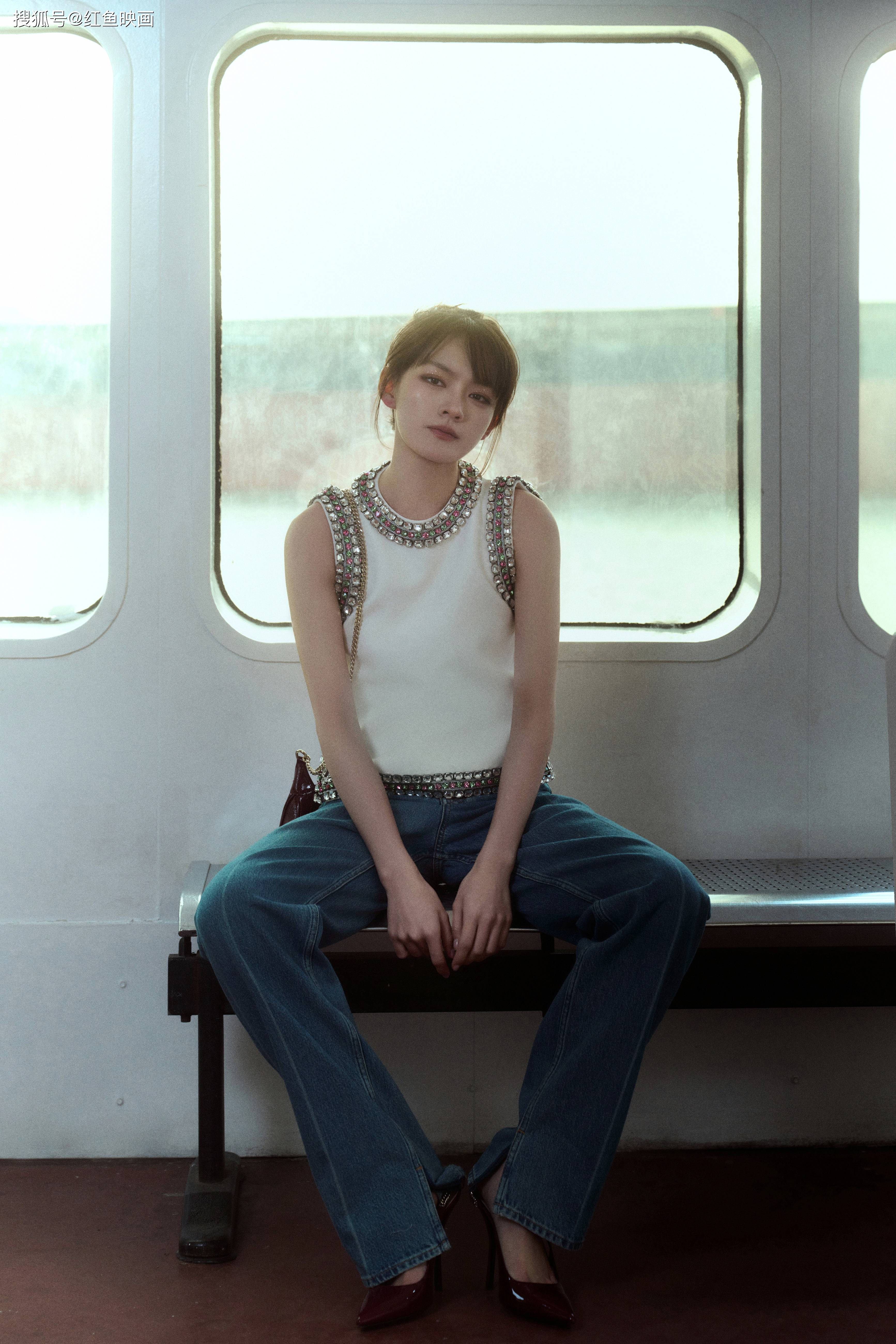 文淇 短衫牛仔裤写真