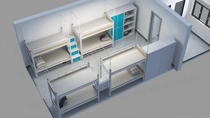 铭仁控股集团双层床打造健康时尚清新简约的寝室家具