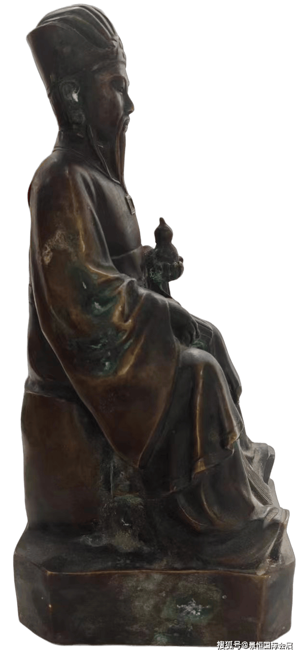 云台二十八将之一药王邳彤铜像