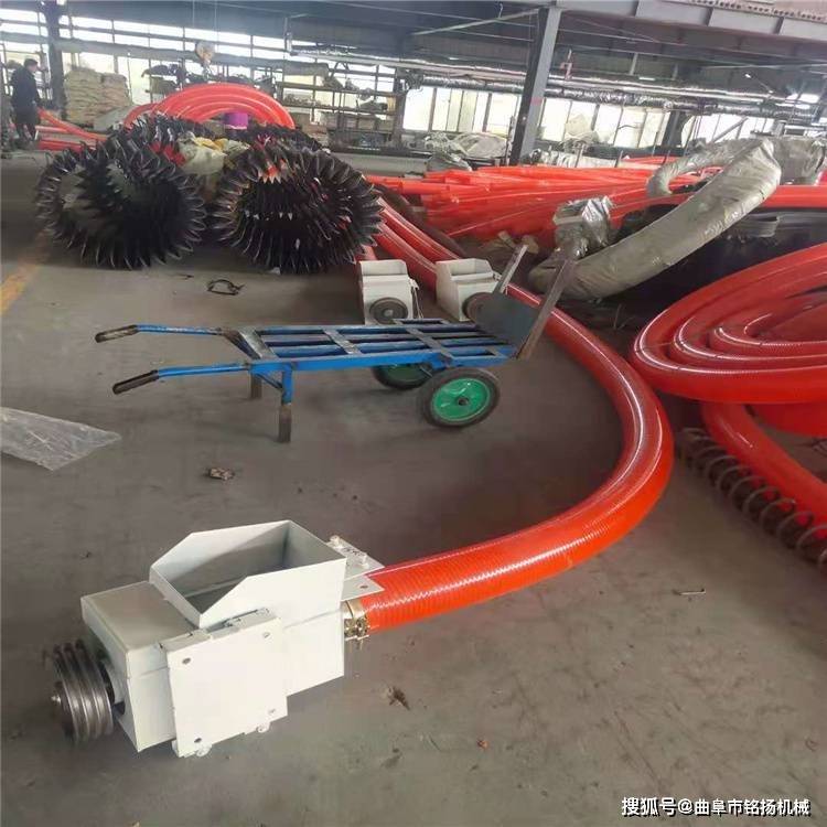 饲料颗粒车载吸粮机无轴螺旋抽粮机6米水稻装车软管吸料机