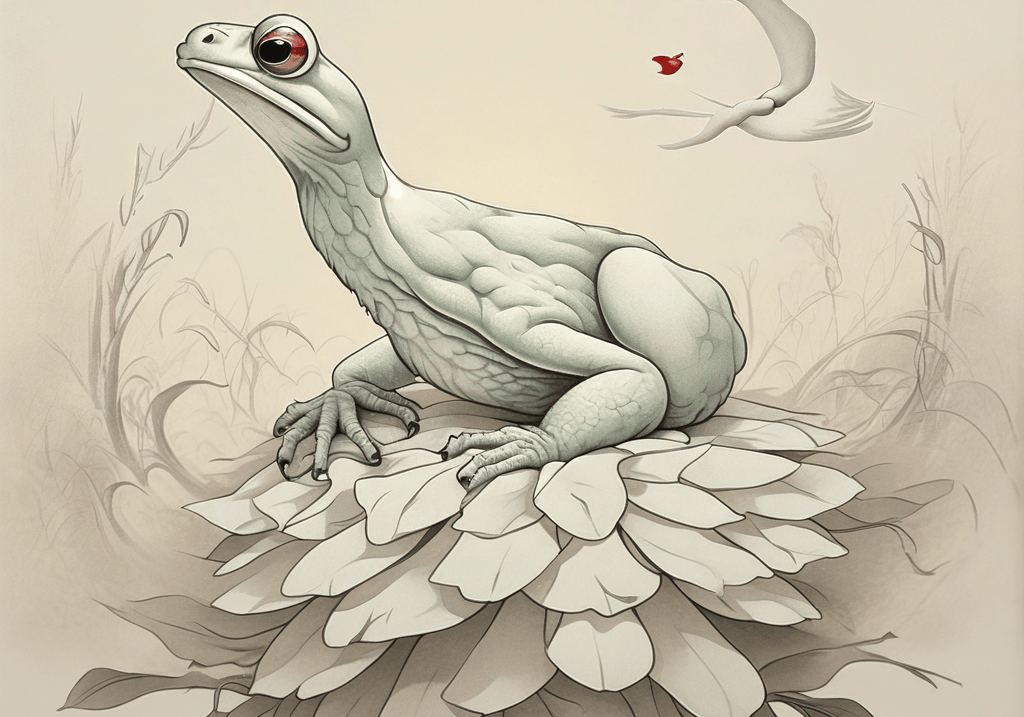 原创癞蛤蟆想吃天鹅肉形象比喻不自量力妄想得到无法企及之物的行为