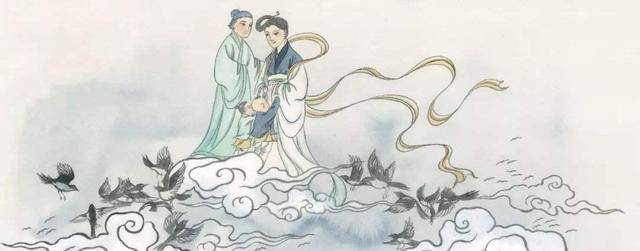 这是宋代词人秦观的一首耳熟能详的作品《鹊桥仙》,歌颂的是牛郎织女