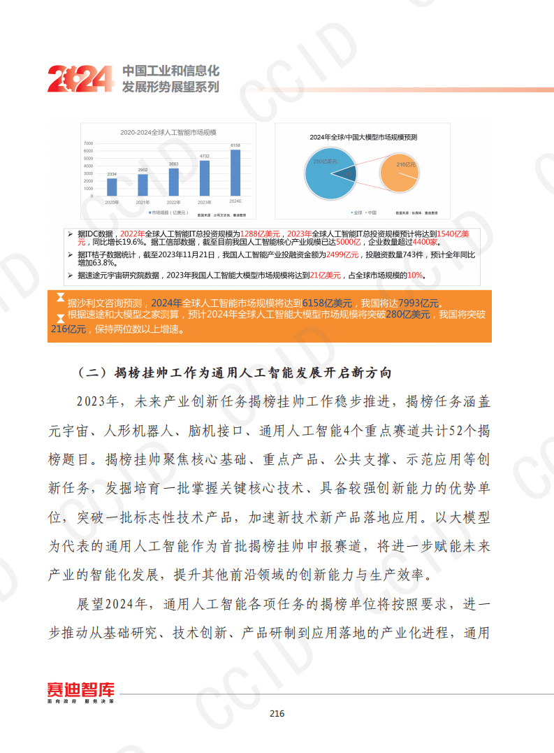 2024年我国人工智能产业发展形势展望_行业_模型_报告