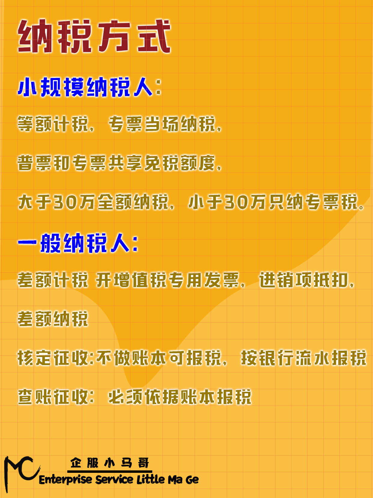 一般纳税人小型商贸企业