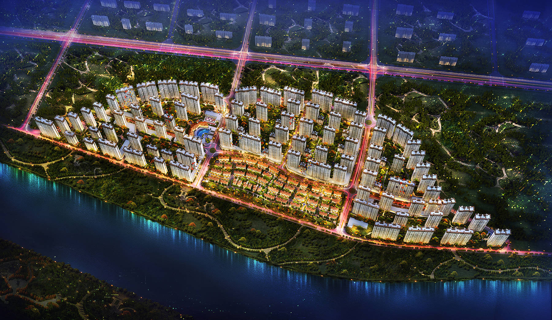 占地1046亩项目位于大西安北跨战略核芯(泾河新城)人居核芯板块,西咸