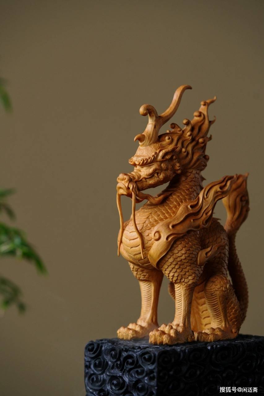 龙生九子,黄杨木雕,獬豸熏香炉_艺术_香薰_形象 龙生九子,黄杨木雕,獬豸熏香炉_艺术_香薰_形象
