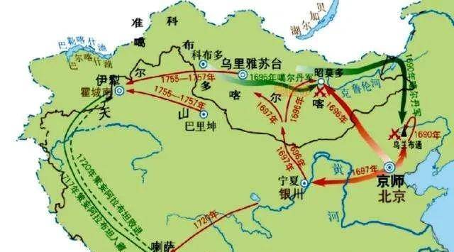 清朝平定准噶尔历经七十年东亚霸主争夺战,成就秋海棠中华版图