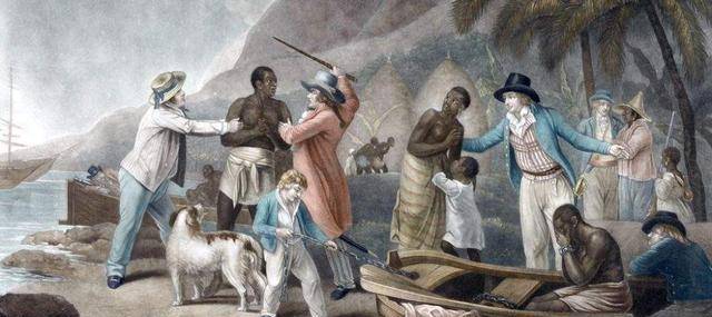 黑奴贸易背景图片