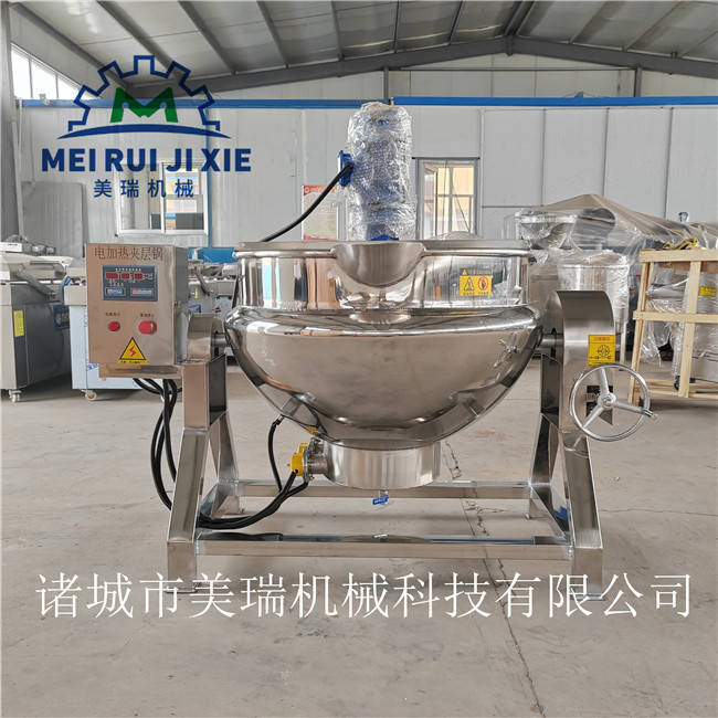 蒸汽夹层锅 不锈钢带搅拌夹层锅 导热油夹层锅 电加热蒸煮锅 大型果酱