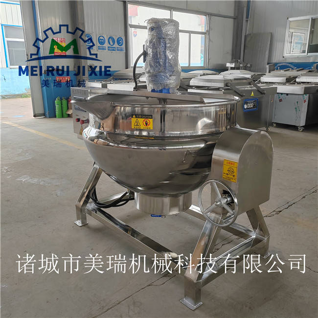 蒸汽夹层锅 不锈钢带搅拌夹层锅 导热油夹层锅 电加热蒸煮锅 大型果酱