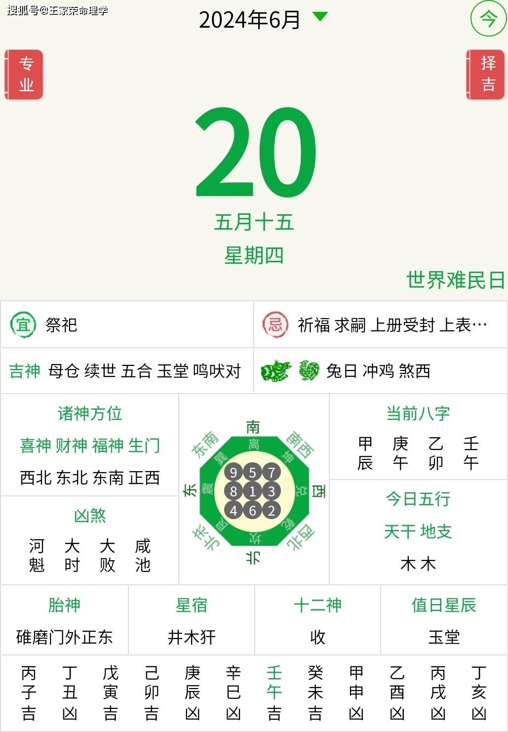 今日十二生肖运势播报2024年6月20日