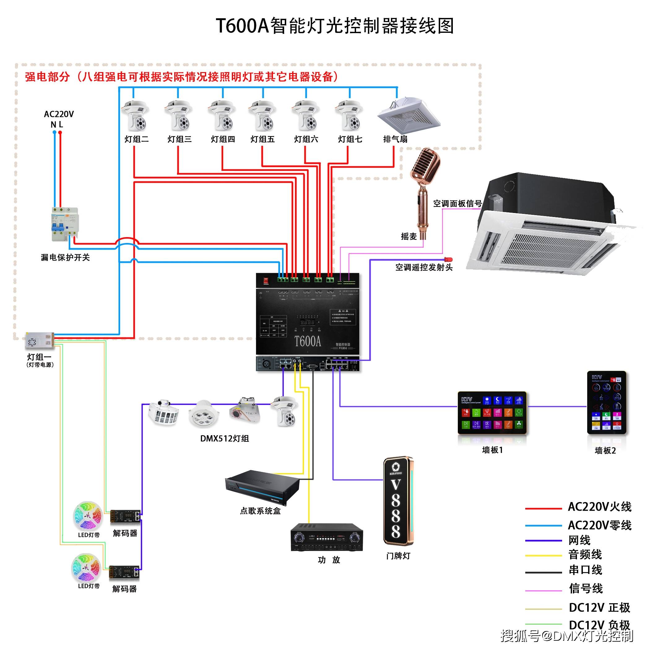 多个灯的接线方法图解图片