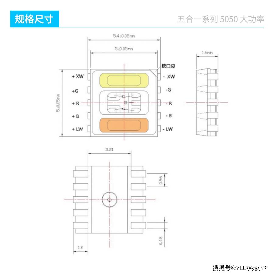 5050rgbww灯珠:高性能双白光五合一led光源