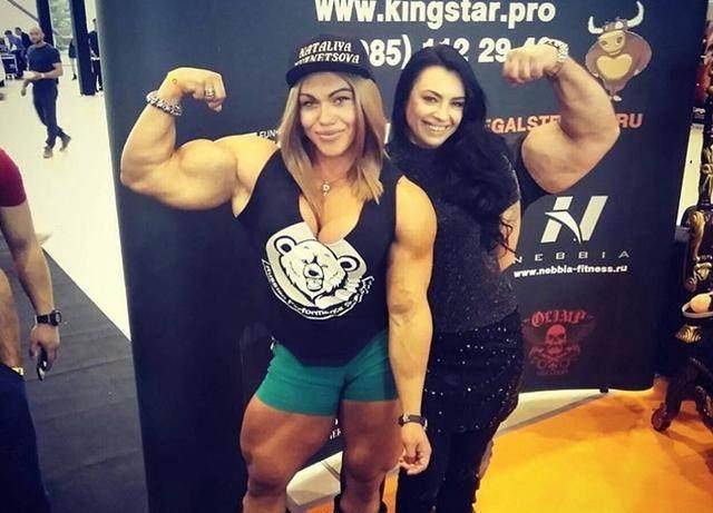 俄罗斯最强壮的女人,手臂赛大腿,被人称为"女金刚"_健身_肌肉_运动