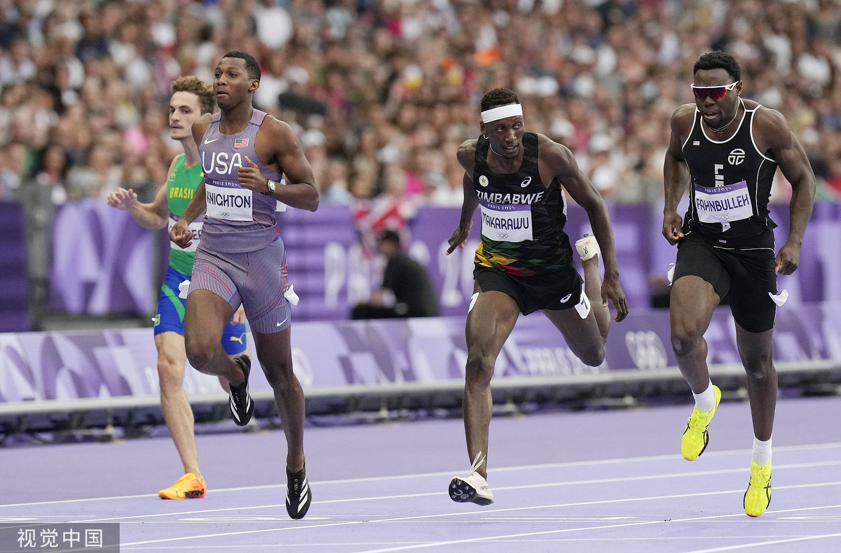 奥运田径男子200米半决赛:莱尔斯20秒08晋级 美国三人进决赛