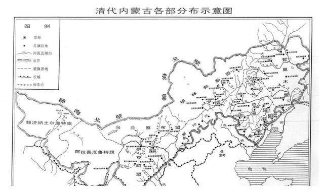 清朝内蒙古六盟地图图片