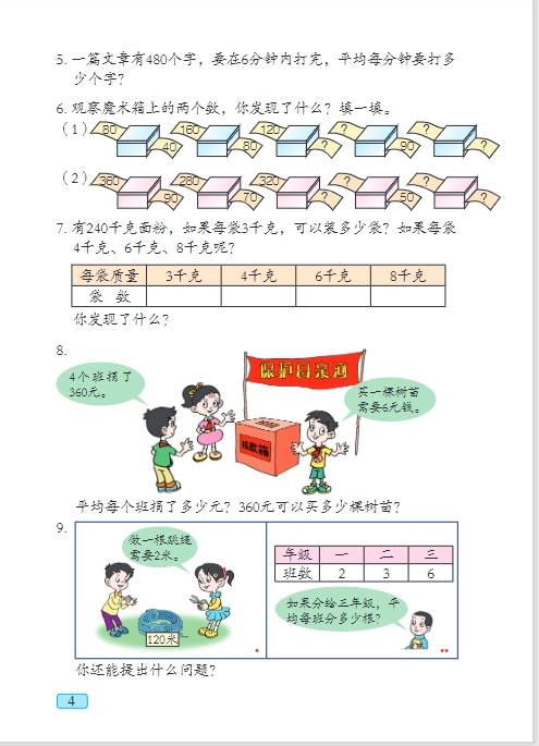 2024年最新部编版小学3年级数学电子课本(五四制)高清版