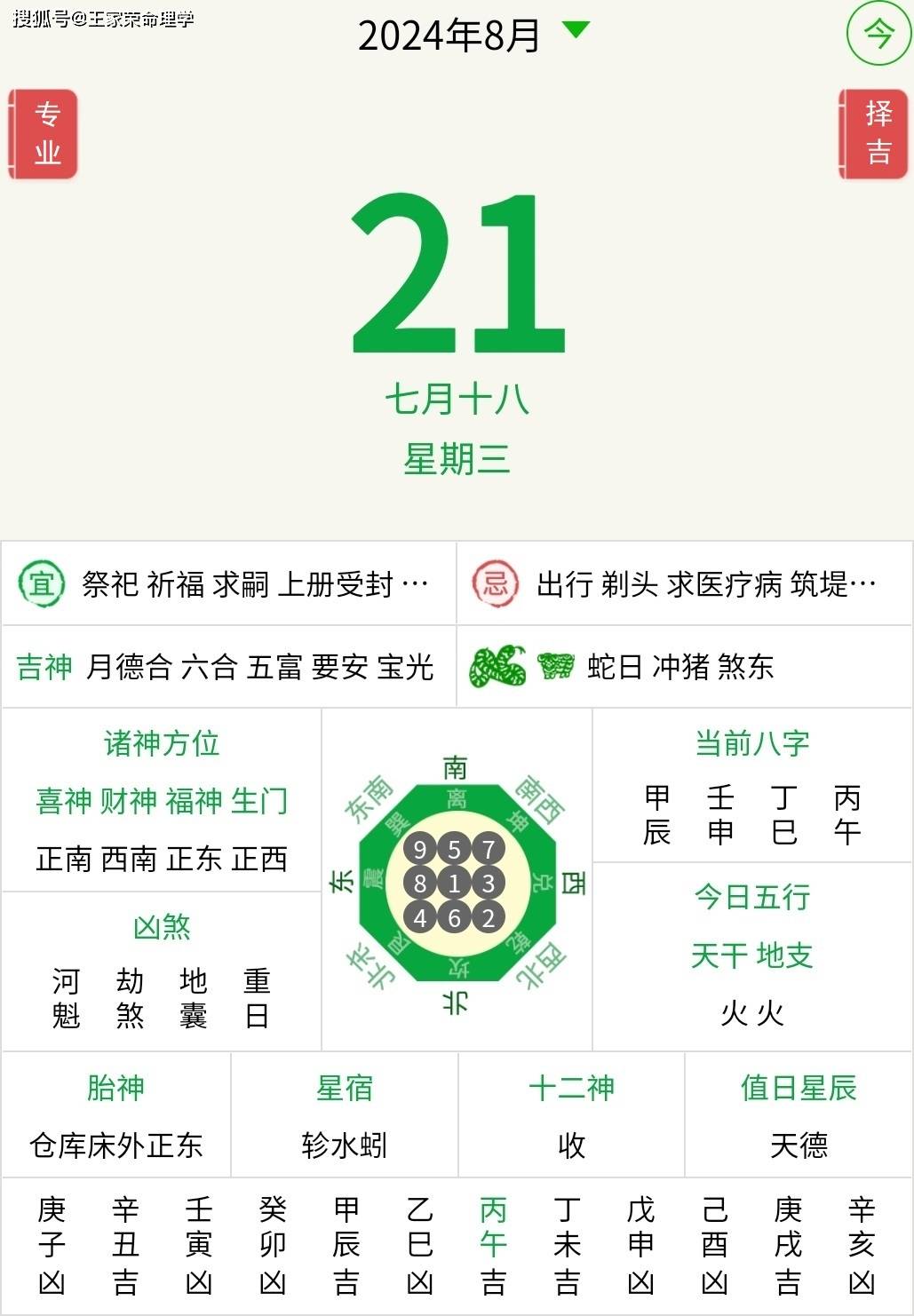 今日十二生肖运势播报2024年8月21日