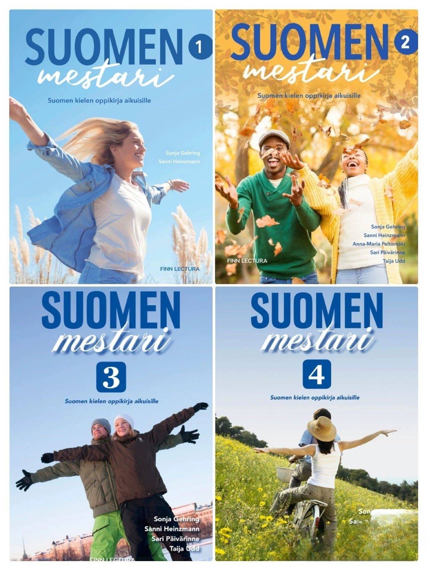 芬兰语教材Suomen mestari 1-4 A1 A2.1 A2.2 B1 教材PDF+芬英