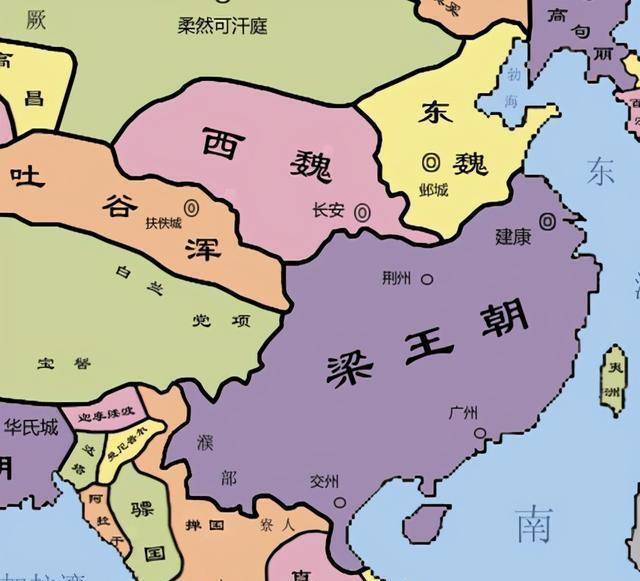 南北朝地图变化图片