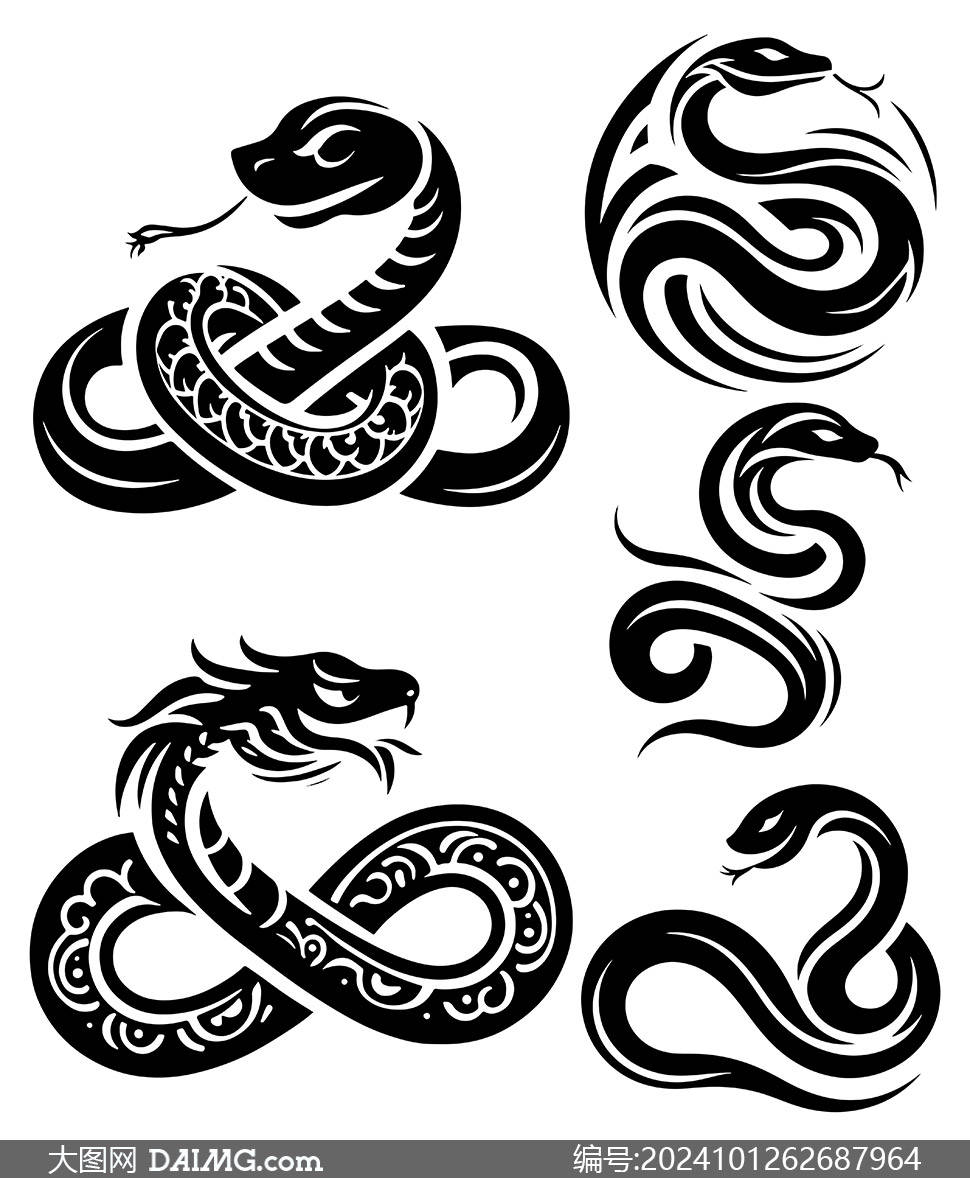 创意元素2025年蛇年创意图案设计元素