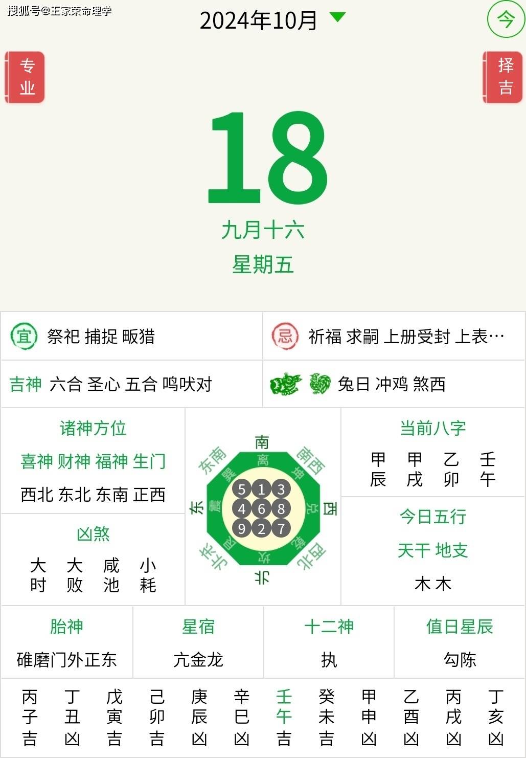 今日十二生肖运势解析2024年10月18日