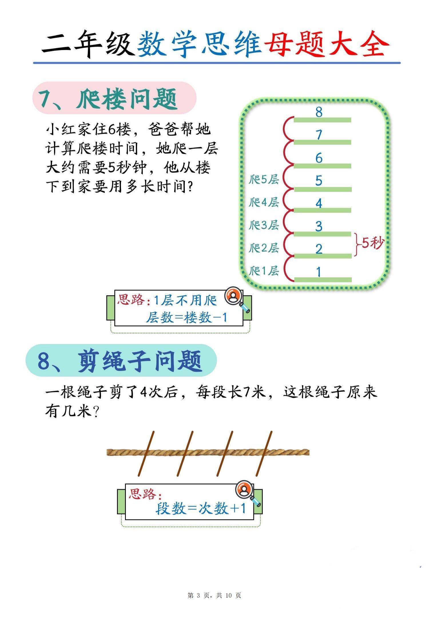 二年级数学推理卡片图片