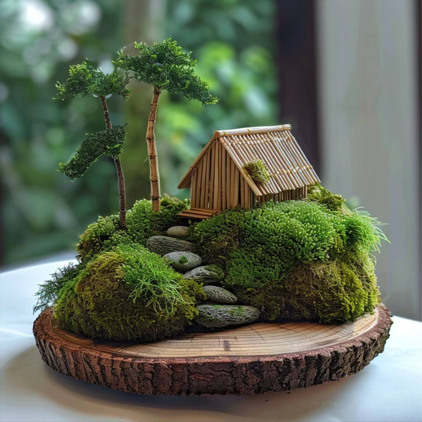 图文并茂,教你手工制作苔藓小屋微景观的构图技巧和制作注意事项:第3