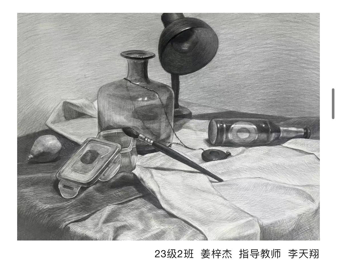 鲁迅美术学院静物素描图片