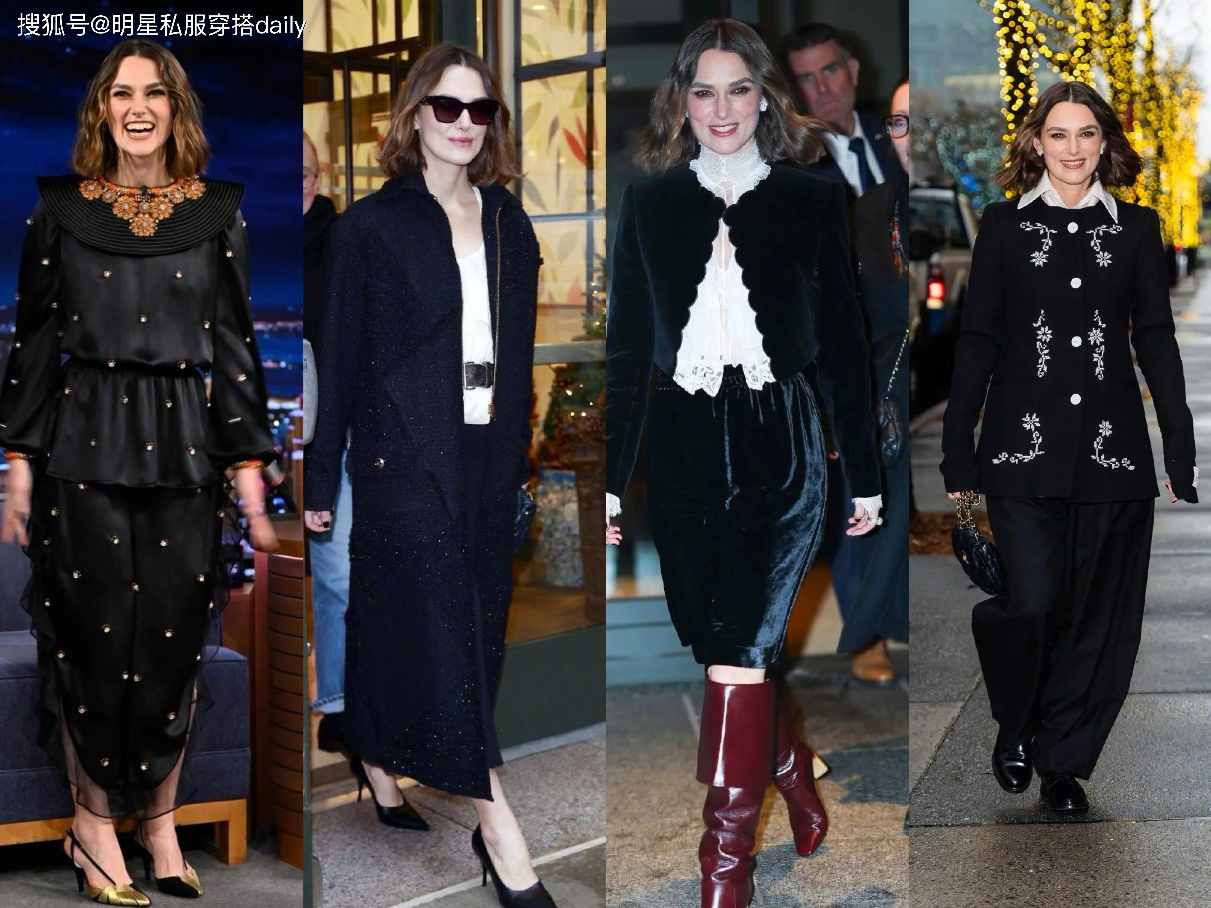 看了39岁凯拉·奈特莉7套新造型！才发现，她穿搭风格多变且有质感_搜狐网, image size:4590x3442