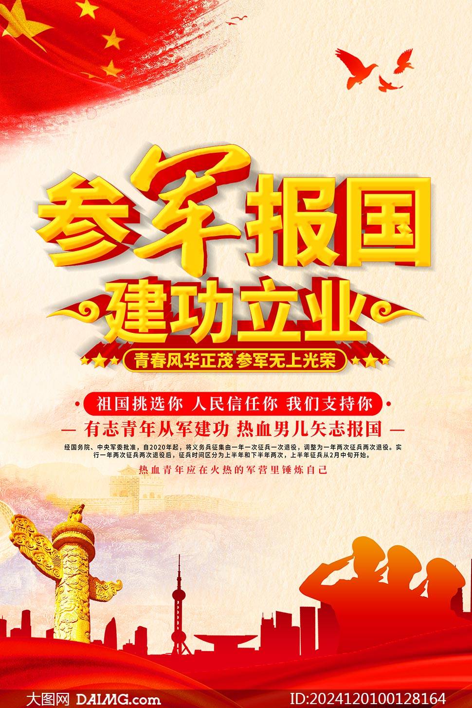 2025年征兵政策解读宣传展板