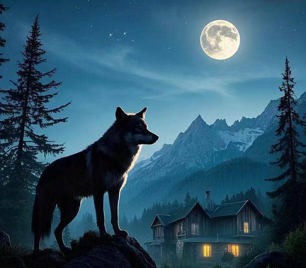 每至夜半更深,狼嚎之声便悠悠然自山间传来,那声音在寂静的夜里显得