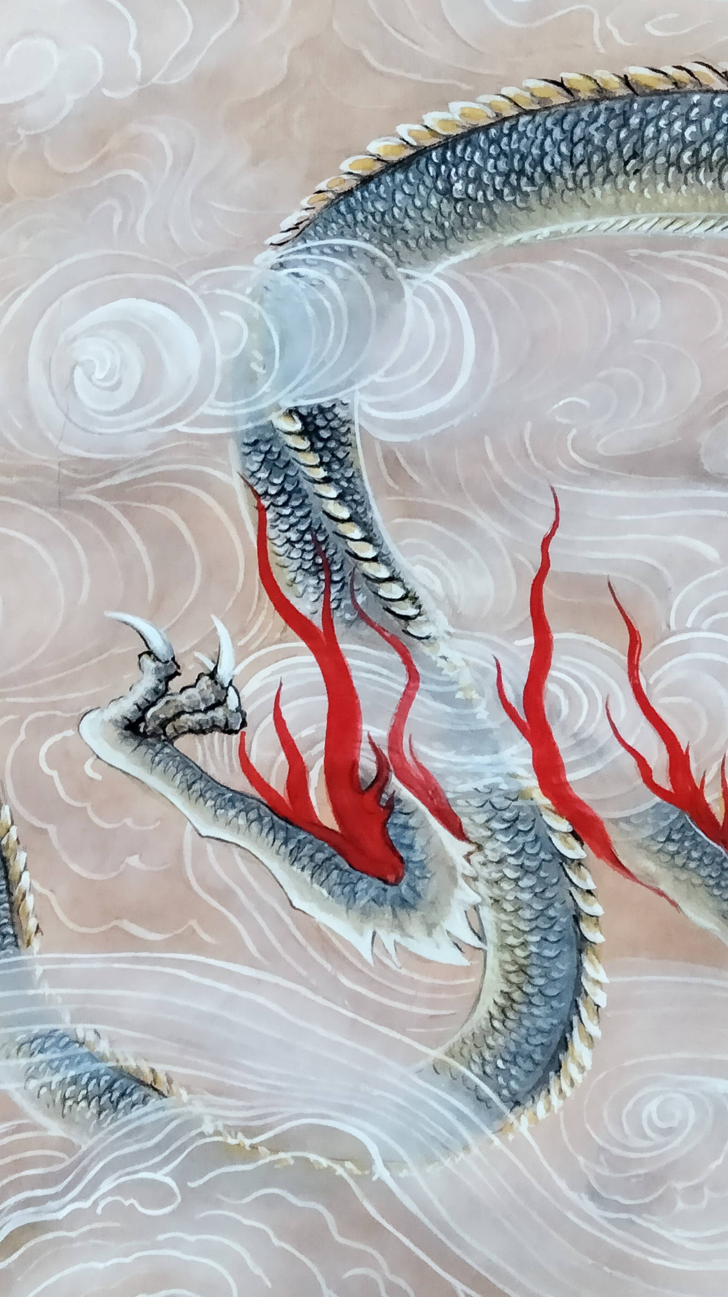 界画寒江---工笔仿古画《龙飞凤舞》图