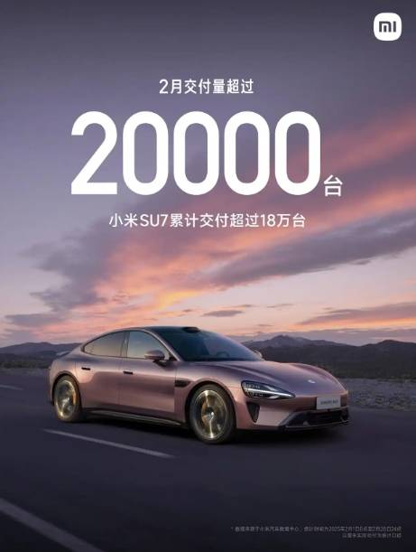 小米汽车2月交付超20000台 已连续5个月破2万