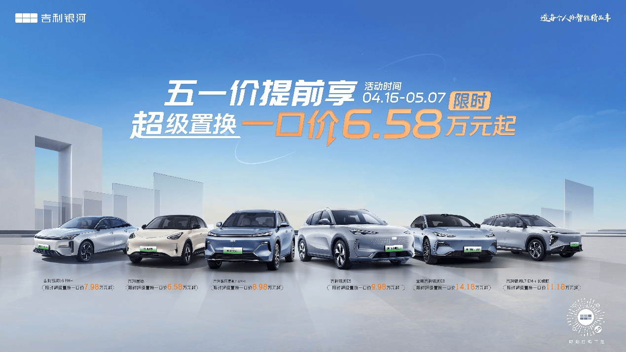 一口价6.58万元起 吉利银河开启限时超级置换