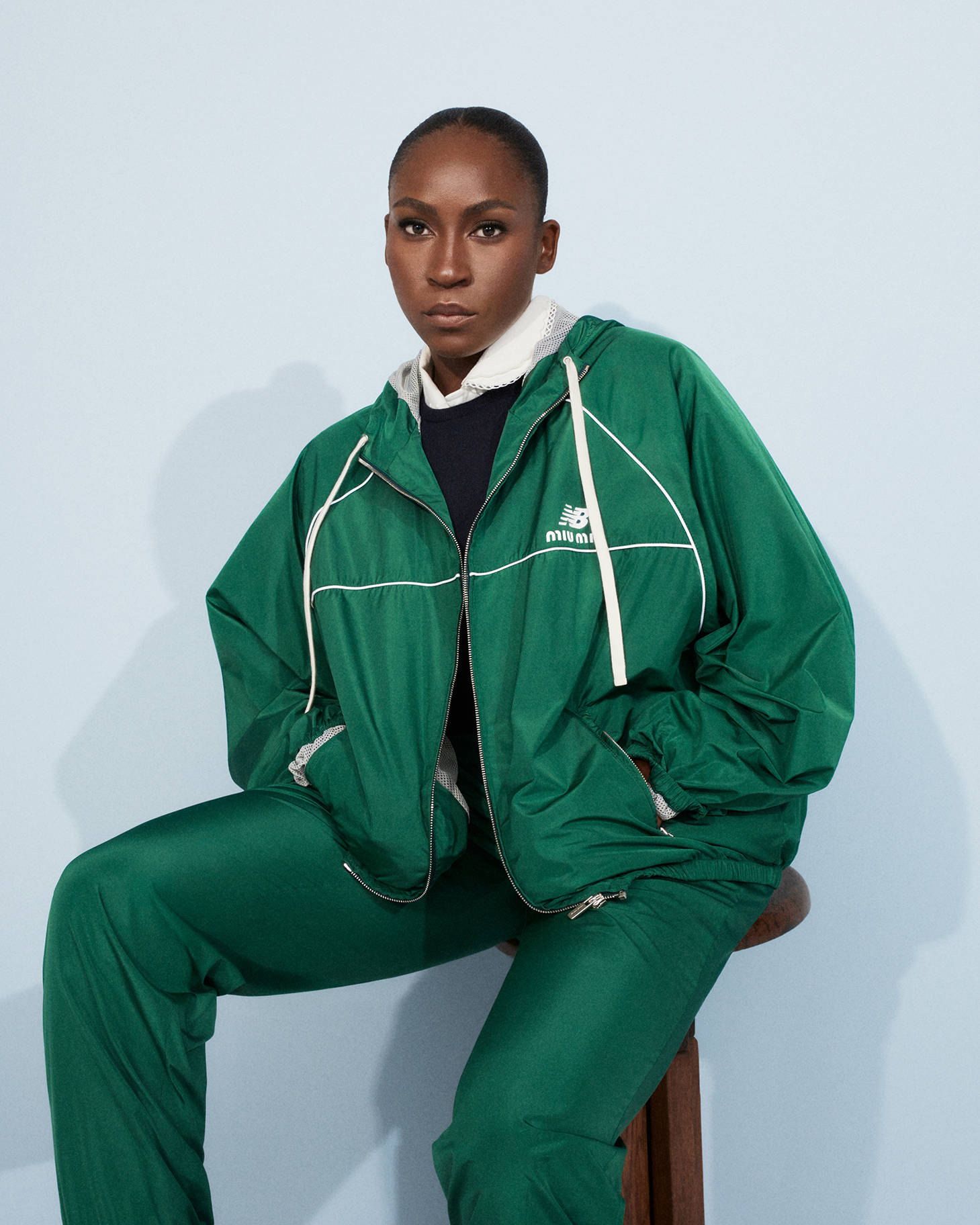 coco gauff演绎new balance x miu miu舒适与时髦不再二