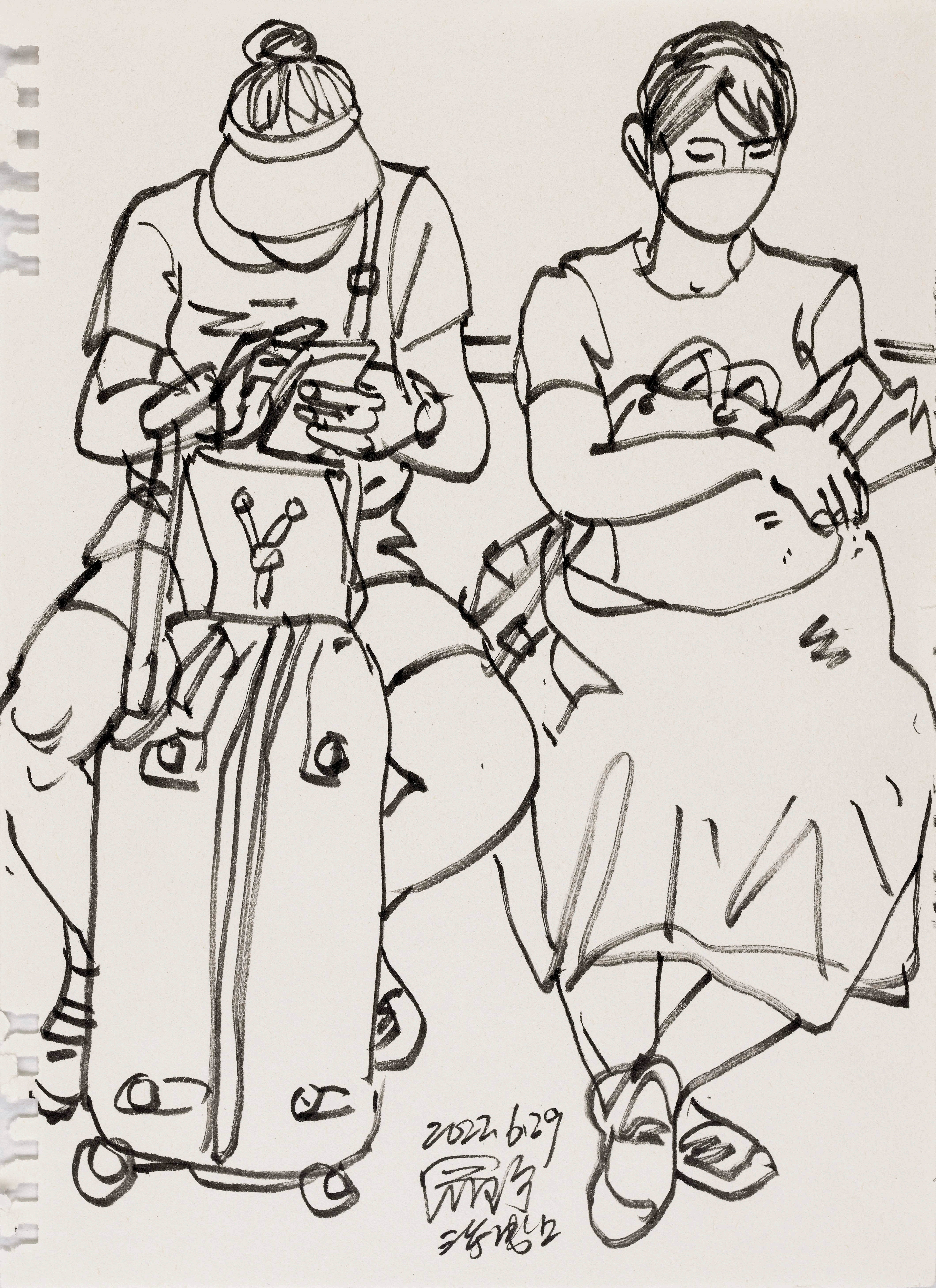 罗宁地铁速写展启幕,266幅佳作亮相西美长安校区