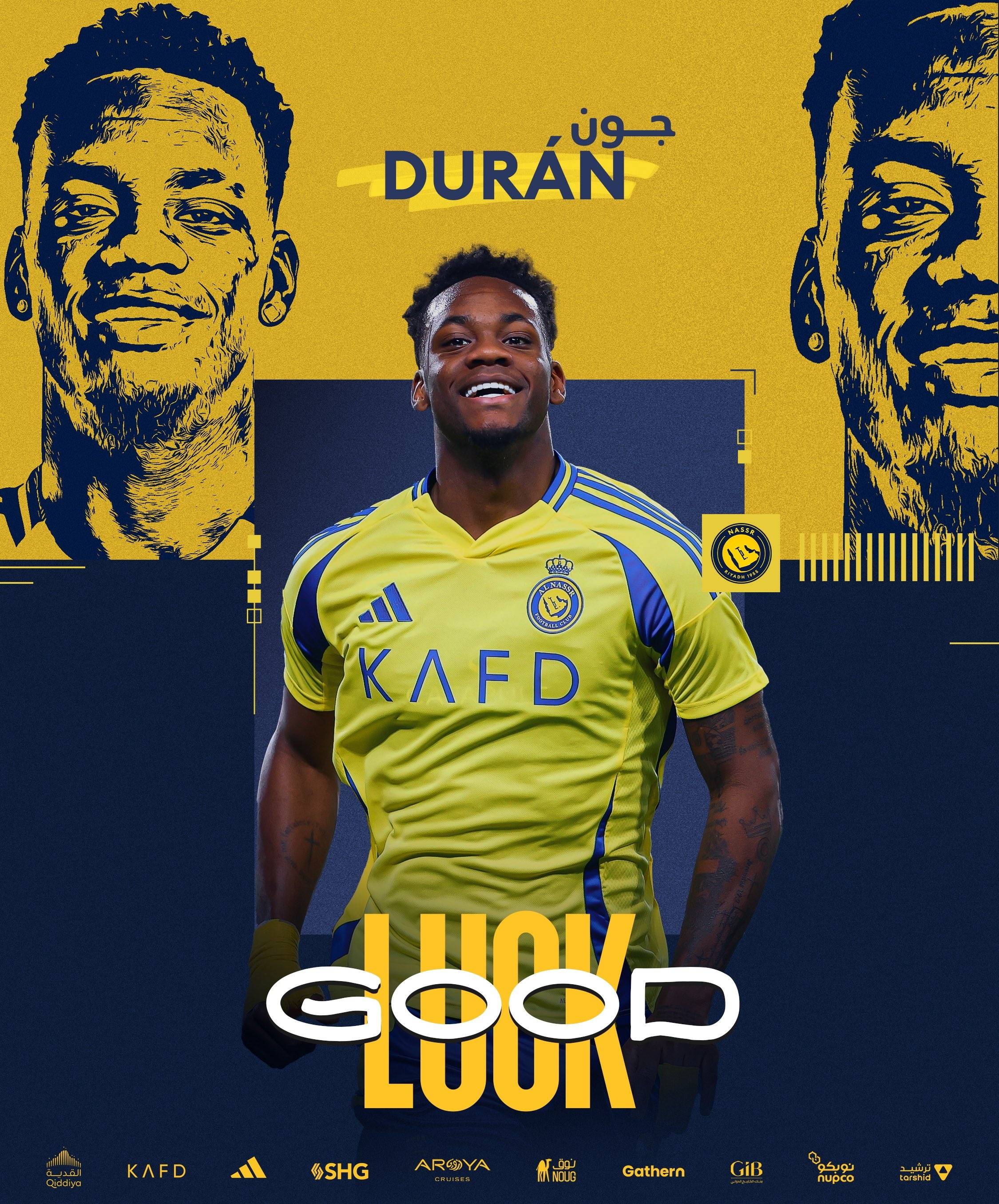 利雅得胜利前锋杜兰(Duran)加入Fenerbahce