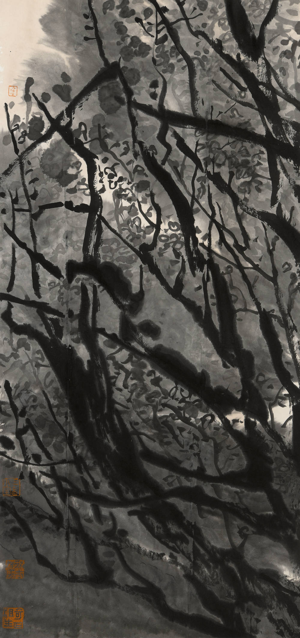 12作品名称：墨林幽境，创作年代：2022年，作品尺寸：96x45cm.JPG