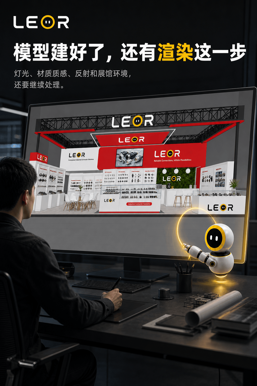 设计师模型建好后还要继续渲染
