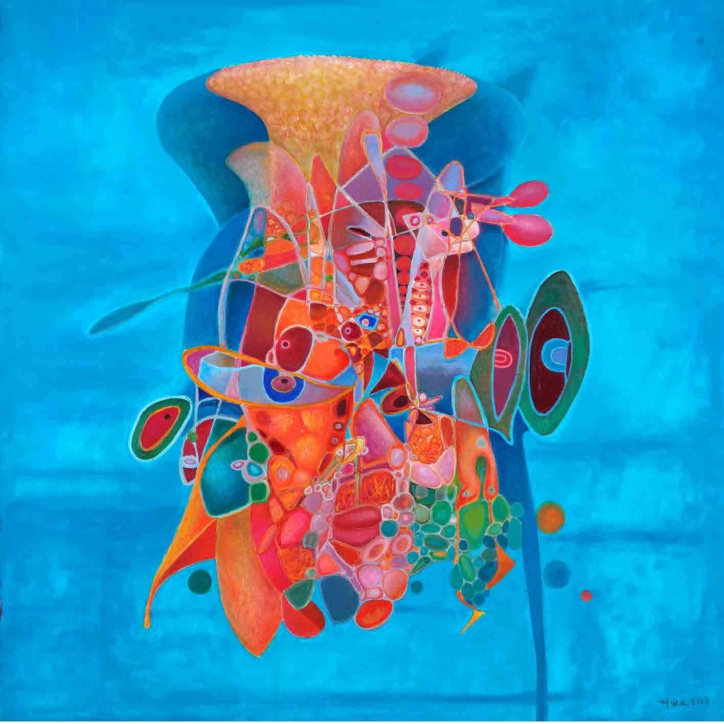 重生系列之48 号 150x150cm 布面油画 2018.jpg