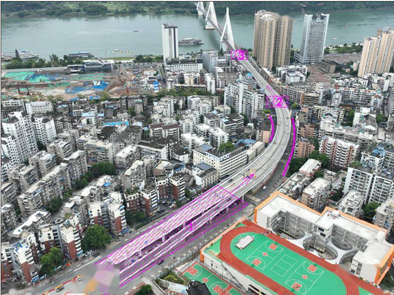 改造工程起于胜利三路与沿江大道交叉口是宜昌市三环十二射跨江环线