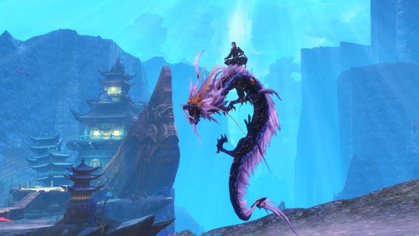 黄泉不系吟啸间有吞天蚀日,气揽山河之势龙目处蓝焰如炬腾跃之间神龙