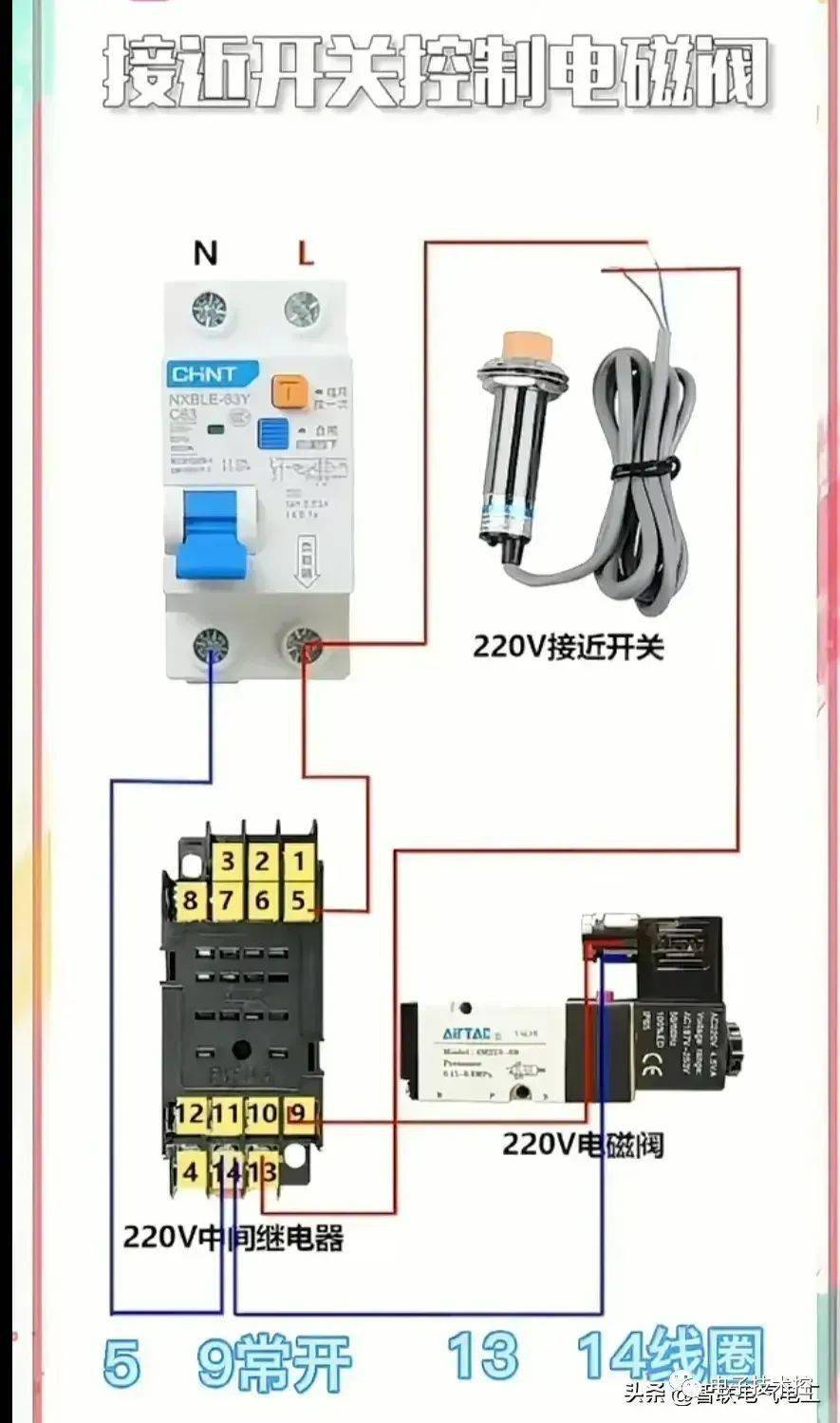 凸轮开关实物接线图图片