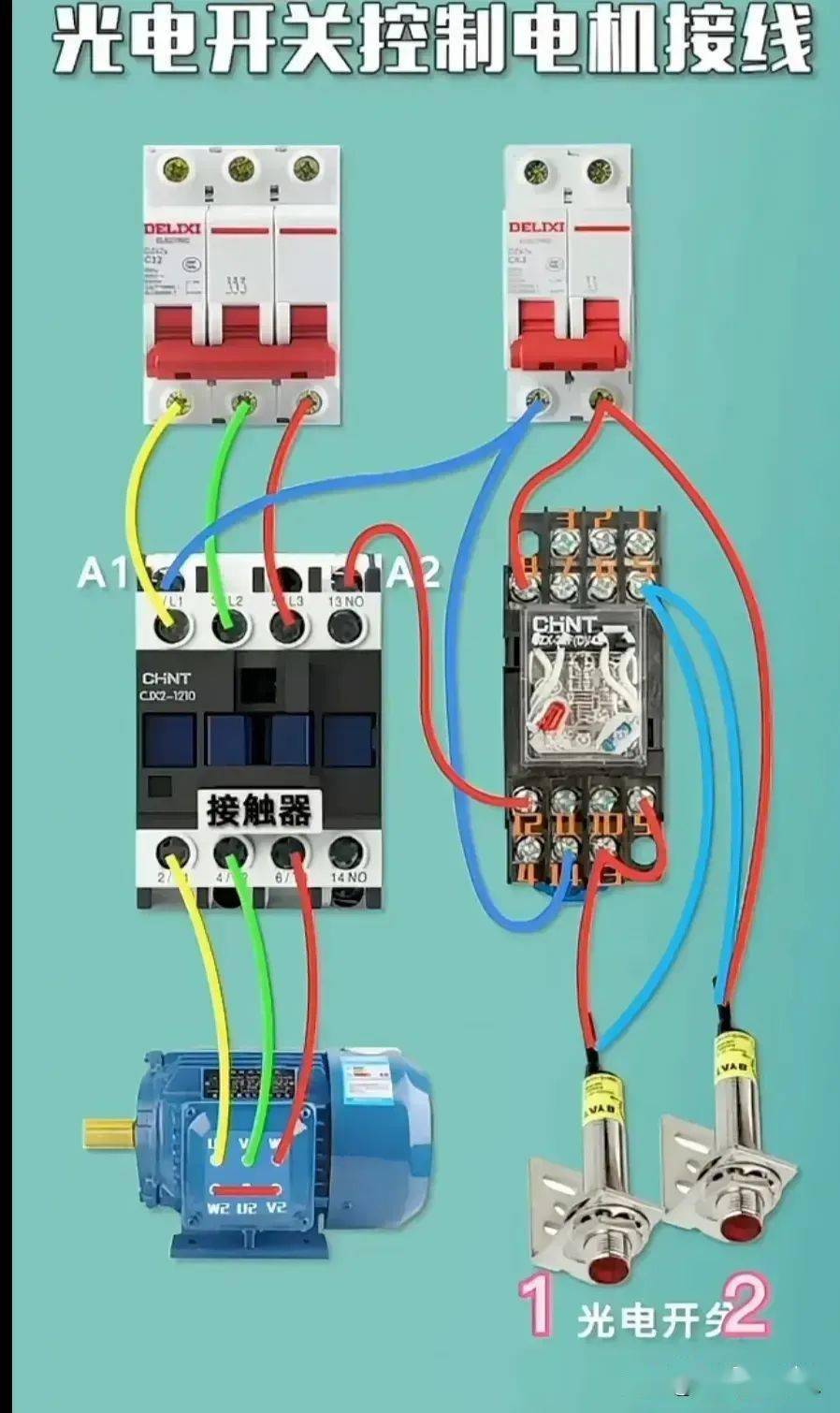 單相雙電容電機接線方法4,家庭配電箱配置接線實物接線圖3,單相電錶與